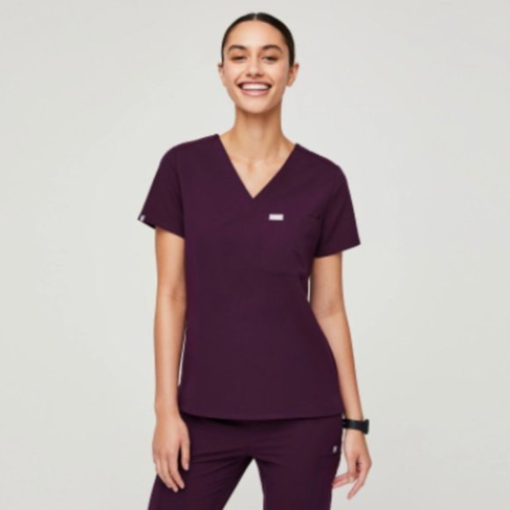 FIGS Catarina Scrub Top - Deep Purple